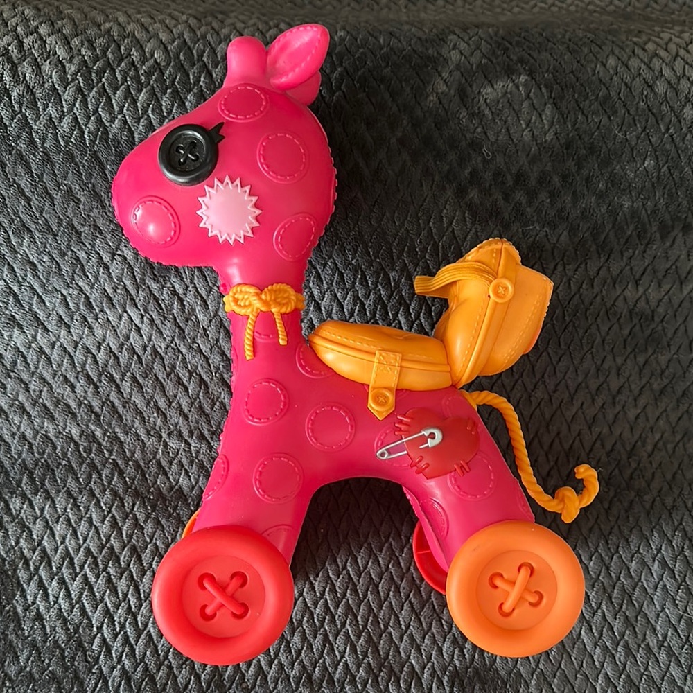 La La Loopsy doll ride on pony with wheels Pink and Orange Kids Ride-On Toy nice